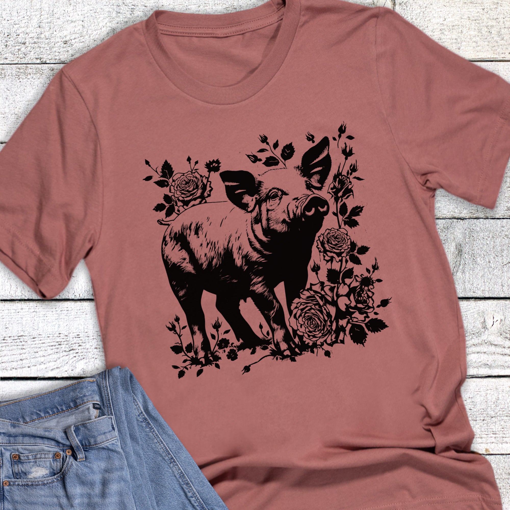 Western Floral Pig Roses