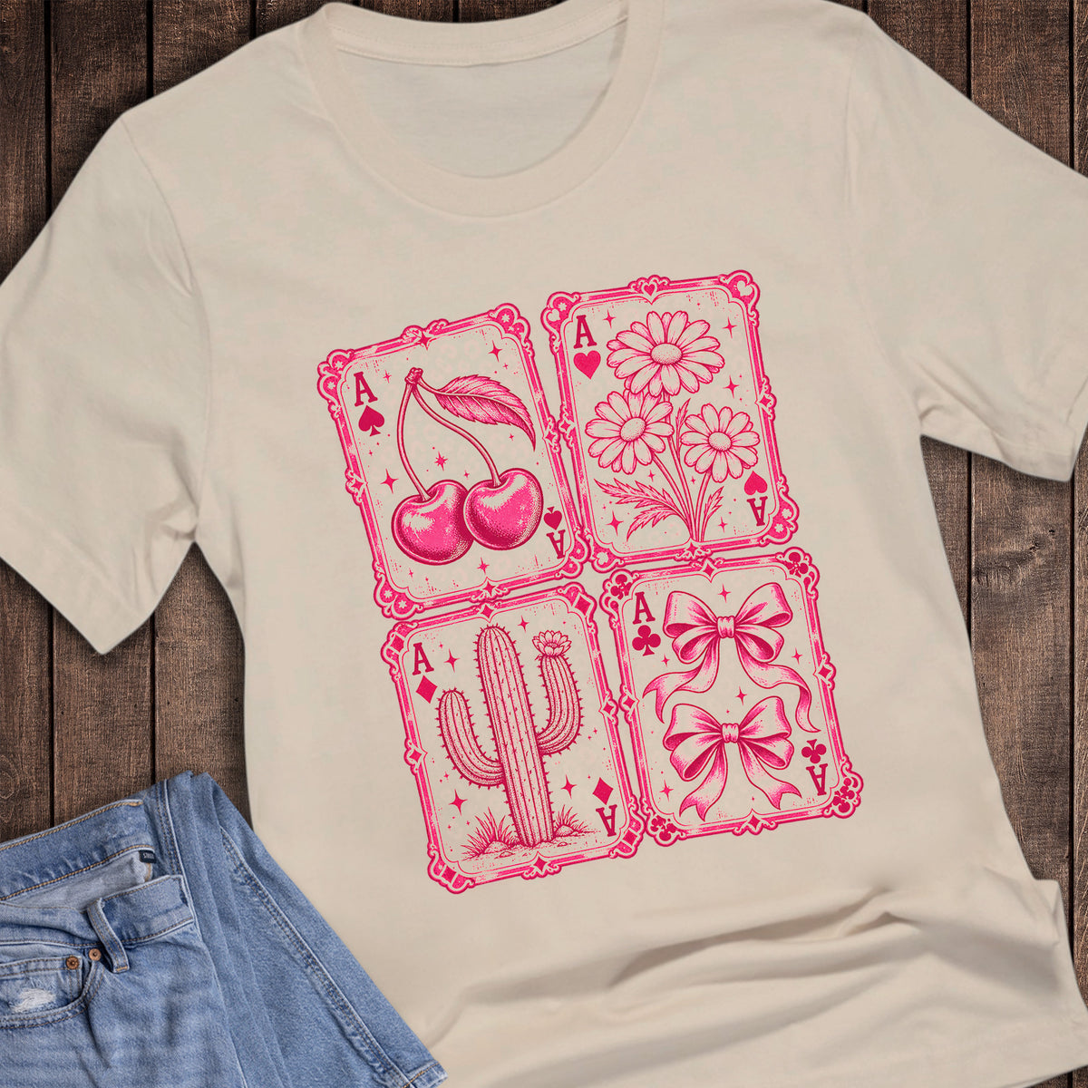 Western Flower Bow Playing Cards