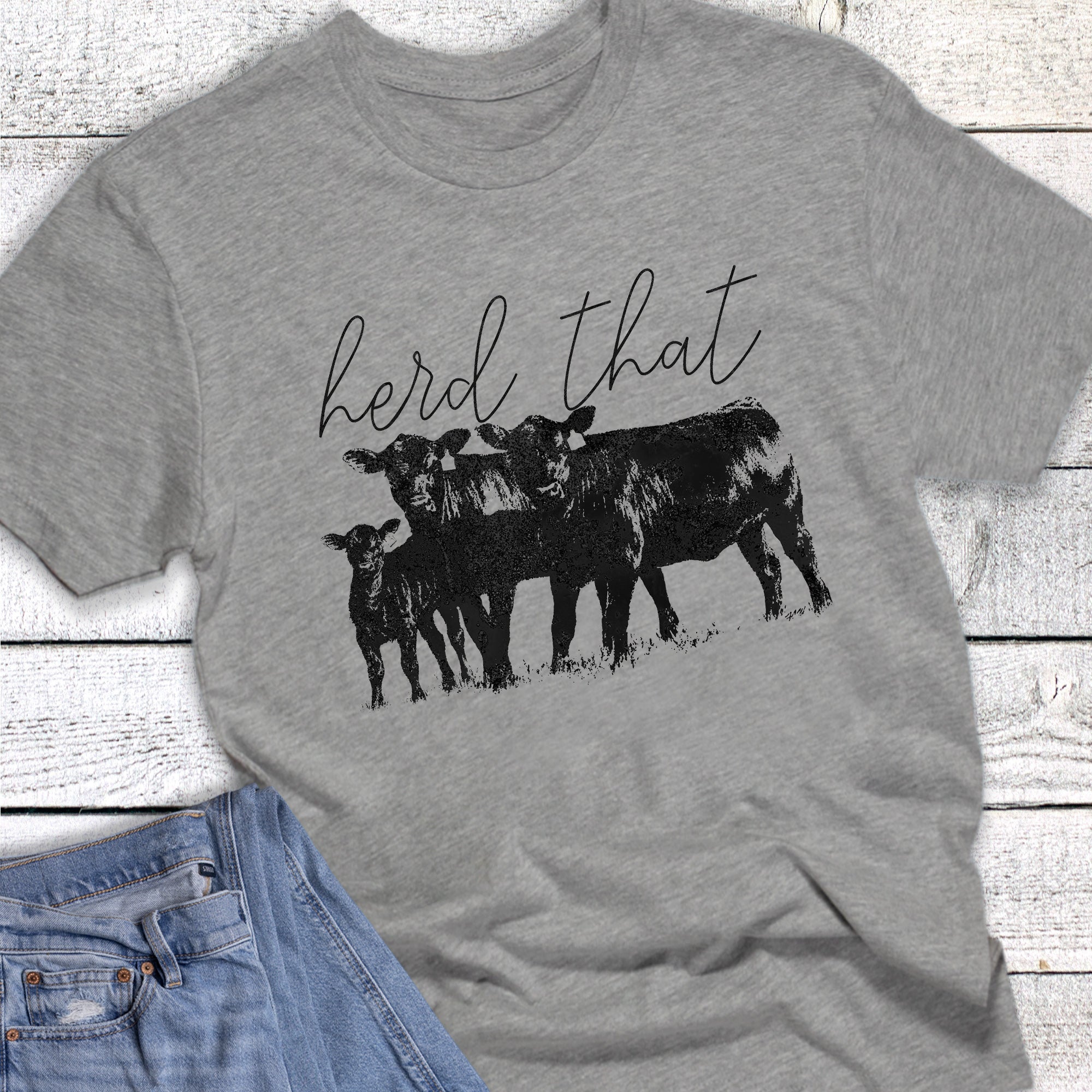 Western Funny Herd That Cows