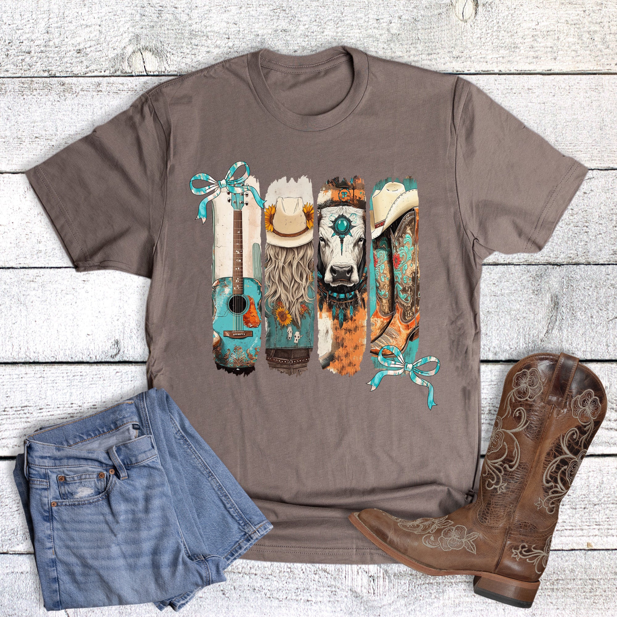 Western Turquoise Brushstrokes