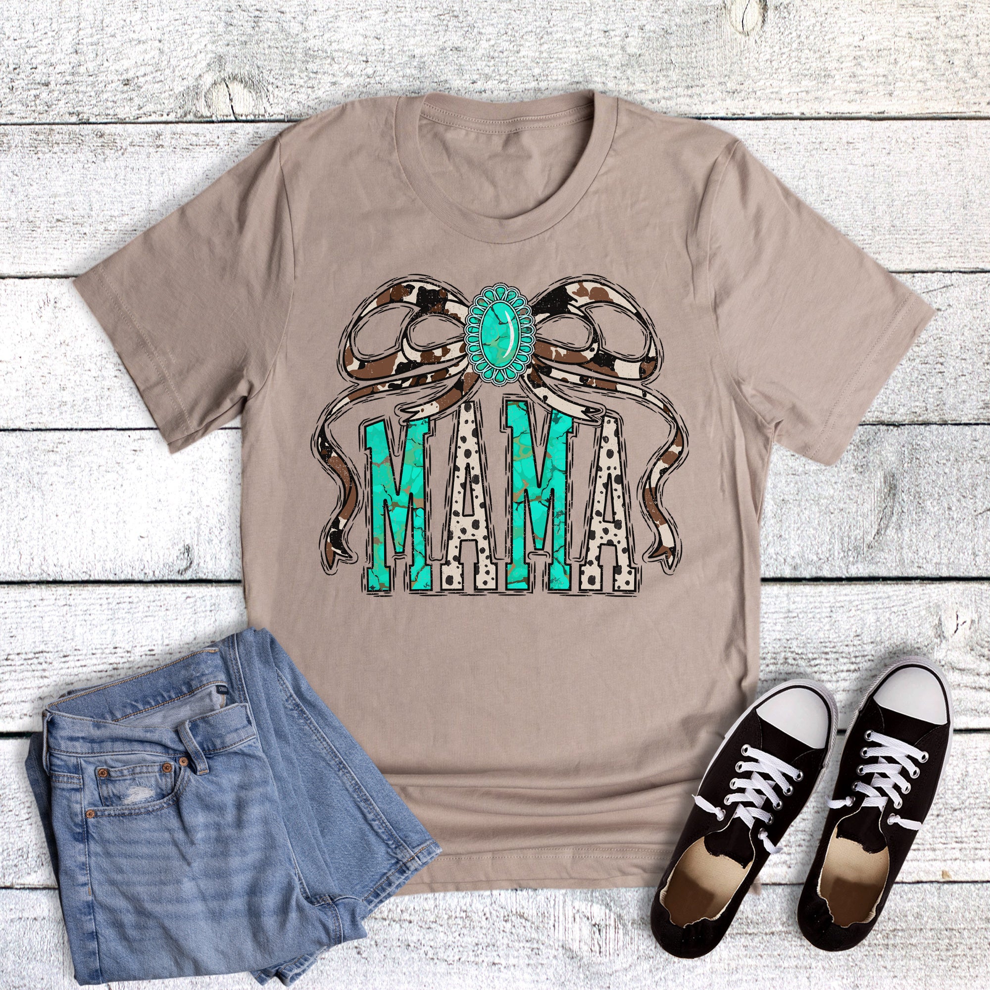 Western Turquoise Mama Bow