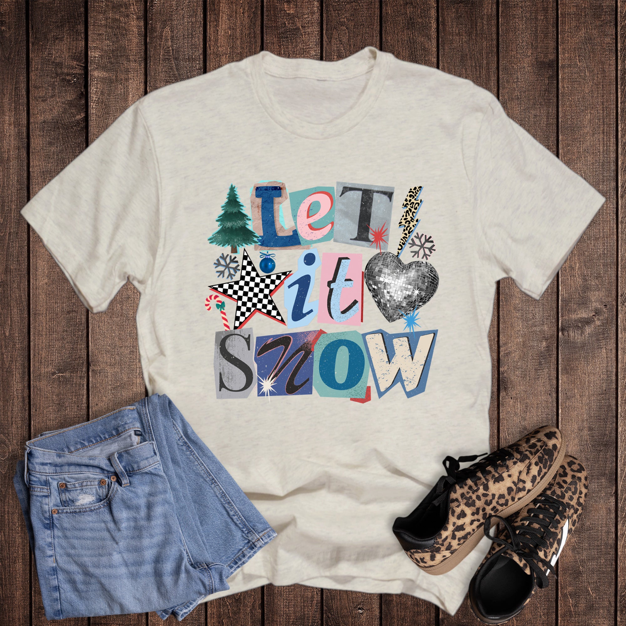 Winter Let it Snow Magazine Letters